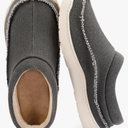 Zigzagger Men's Slip On Moccasin Slippers, Indoor/Outdoor Warm Fuzzy Comfy House Shoes, Fluffy Wide Loafer Slippers, Size 13-14