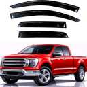KPY Rain Guards Fit for 2015-2026 Ford F150 SuperCab, Out-Channel Window Visors Vent Deflectors 4PC, Truck Accessories for 2017-2026 F150 Raptor F250 F350 F450 F550 Super Duty SuperCab (Extended Cab)