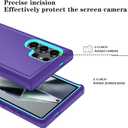 ONOLA Phone Case for Samsung Galaxy S25 Ultra Case with HD Screen Protector, Heavy Duty Shockproof & Dropproof 3-Layer Cover Phone Case for Galaxy S25 Ultra 6.9''BeltClip_Purple