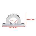 Aluminum Universal Steering Billet 2" Steering Column Keyed No Drop Mount for Most Common Fit for GM GMC Chevy Dodge Ford 2" Hole Brushed Underdash Mount River Clamp