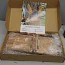 Squirrel Feeders for Outside, Squirrel House for Outdoor - Chipmunk Feeder, Squirrel Food for Backyard Squirrels Hold Corn & Corn Cob & Peanuts (Brown)