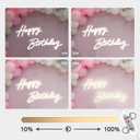 Happy Birthday Neon Sign - 3 Color Temperature Modes Happy Birthday Sign 17" - USB Happy Birthday Light Up Sign with Dimmable Switch - Happy Birthday LED Sign for Backdrop, Party, Celebration, Decoration
