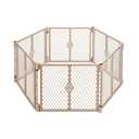 Toddleroo by North States - Superyard Baby Play Yard: Freestanding 6-Panel Baby Playpen - Indoor or Outdoor Use - Made in USA - Encloses Up to 18.5 Square Feet - 26 Inches Tall - Sand