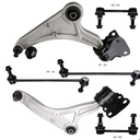 6 Front Lower Control Arms Sway Bar For 2013 - 2017 2018 Ford Fusion Lincoln MKZ
