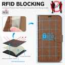 TUCCH Wallet Case for iPhone 14 6.1", Flip PU Leather Magnetic Protective Cover with [RFID Blocking] [4 Card Slots] Stand [TPU Interior Case] Compatible with iPhone 14 6.1, Brown