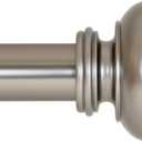 Ivilon Drapery Window Curtain Rod - Knob Design, 1 Inch Rod, 48 to 86 Inch. Satin Nickel