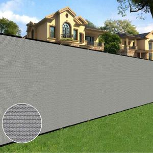 Sunnyglade 6 feet x 50 feet Privacy Screen Fence Heavy Duty Fencing Mesh Shade Net Cover for Wall Garden Yard Backyard (Grey, 6 ft X 50 ft) (Gray)
