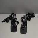 sexytag Women's Sexy Thigh High Studded Wrap Straps Heels Gladiator Lace-Up Stiletto High Heels Strappy Square Toe Thong Sandals for Clubwear Party Fashion Night Out Black Size 12