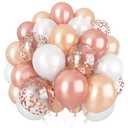 Rose Gold Balloon Arch Kit 150pcs Birthday for Women Girls Ladies Rose Gold Pink White Confetti Latex Balloons Garland for Baby Shower Bridal Wedding Anniversary Graduation Party Decoration
