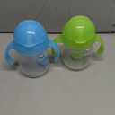 Munchkin Any Angle Sippy Cups for Toddlers, Spill Proof Weighted Straw Cup with Transition Handles for Babies 6 Months and Up, 2 Pack, Blue/Green