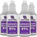 Isopropyl Alcohol 91% (1 Gallon, 4 Pack of 32oz)