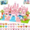 SSAWER Magnetic Blocks, 100PCS Magnetic Tiles Building Blocks, Magnet Cubes STEM Sensory Game Toys Christmas Birthday Gifts for Kids Girls Age 3+ (Princess Castle)