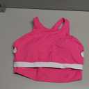 Heathyoga Longline Sports Bras for Women High Neck Tank Tops with Built in Bras Workout Tops for Women Racerback Yoga Bra (Large, Hot Pink)