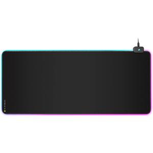 Corsair MM700 RGB Extended Cloth Gaming Mouse Pad - 36.6" x 15.8" - 360 RGB Lighting - Two USB Port Hub - Thick Rubber - Black, 36.6L x 15.8W inches