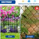 26 Pack Decorative Garden Fence, 22in X 28ft Arched No Dig Fence Border, Garden Edging Border, Rustproof Metal Animal Barrier with Ground Stake for Dog, Rabbit, Outdoor Yard Patio Decor