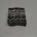 10 x GLAMERMAID Chrome Press On Nails Medium Almond, White Handmade Metal Fake Nails Stiletto, Glitter Glazed Donut False Nail Short Oval, Glossy Natural Reusable Acrylic Stick Glue on Nails Kit for Women