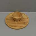 Timboops Home Bamboo Cake Stand with Lid, 6-in-1 Multifunctional Cake Plate, Cake Holder, Serving Tray, Fruit Platter, Salad Bowl, Dessert Table Display & Acrylic Cake Dome Cover (Wood)