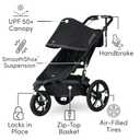 BOB Gear Alterrain Pro Jogging Stroller — Black
All Terrain, All Weather Jogger Stroller; SmoothShox Suspension & Air-Filled Tires; Car Seat Compatible