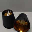 Small Lamp Shade Clip on Bulb for Candelabra Bulbs, Mini Lampshades for Chandeliers, Home Decor Barrel Black Lampshade for Table Chandelier Wall Lamp Ceiling Lamps 4x6x5 Inch 6Packs