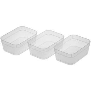 Sterilite 13558608 Medium Storage Trays Clear - 1 Pack Count of 3 