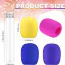 24 Pcs Microphone Candy Tubes Plastic Kpop Karoke Theme Party Decorations Simulated Microphone Singing Prop for Kids Birthday Goody Bag Fillers Party Game Favors (Candy Not Included)