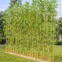 HOUSESET 4ft Faux Bamboo Plant Outdoor 10 Pack, Fake Bamboo with Encrypted Leaves for Patio Garden Yard Decor, Privacy Artificial Bambooo Tree (4ft / 122cm)