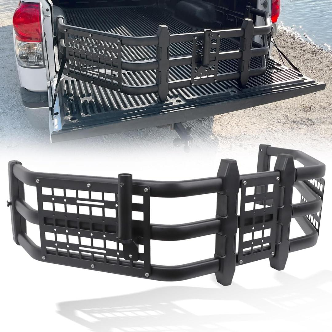Truck Bed Extender Fit for Ford F-150 2021-2026, Dodge Ram 1500 2019-2026, Toyota Tundra 2007-2026, Upgraded Tailgate Extender with MOLLE Panel
