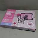 Indoor Basketball Hoop with Electronic Scoreboard and LED Light, Pink Over The Door Basketball Toy, for Kids Aged 4, 5, 6, 7, 8+Years Old