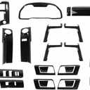 JWWY Interior Trim Kit Auto Interior Dress-Up Kit Decor Set Center Console Gear Shift Dashboard Panel Cover Trim for 2020-2023 Toyota 4runner Interior Accessories, ABS Carbon Fiber 28pcs