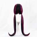 Xingwang Queen Anime Cosplay Wig Long Black Mixed Rose Pink Halloween Party Wig for Women