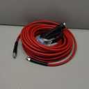 Sewer Jetter Kit for Pressure Washer 50 FT, Drain Cleaner Hose with Power Washer Gun, 1/4 Inch NPT Corner, Rotating and Button Nose Sewer Jetting Nozzle,Waterproof Tape, Pearl Corsage Pin, Spanner