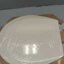Bemis 500EC Durable Wood Toilet Seat with Easy Clean Hinges, Made in USA, Round, Bone