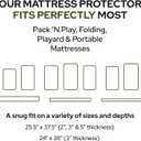 Waterproof Mini Crib Mattress Protector | Bamboo Viscose Made Ultra-Soft Quilted Mattress Cover, 1-Pack