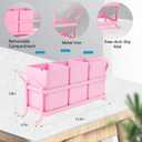 NelyBet Metal Silverware Caddy,3 Compartment Utensil Holder With Metal Rack,Utensil Caddy Flatware Cutlery Organizer for Countertop Party Picnic Camping Outdoor Pink