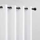 LIMON HOME White Blackout Curtains 72 inches Long for Living Room Bedroom, Soundproof Window Treatment Black Out Drapes for Hall Room, Set of 2 Panels