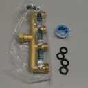 Garden Hose Splitter, 3/4 Rust and Freeze Resistant Outdoor Hose Manifold with 4 green Extra Long Handles Faucet Adapter-Heavy Duty Brass 4-Way Valve