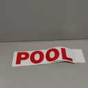 POOL Real Estate Rider Sign Red 10 pcs, 15" length, 4" width