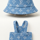 XlErgozylum Thicker 17cm Clothes and Hat (No Doll) Adorable Fashion Outfit, Dress Up Accessories Suit for Mini Dolls Light Blue