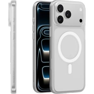 MAGEASY Compatible with iPhone 17 Pro Max 6.9" Thin Case - Super Lightweight, 0.7mm Ultra Thin, Compatible with MagSafe, Anti-Fingerprint - Lyte M (Translucent)