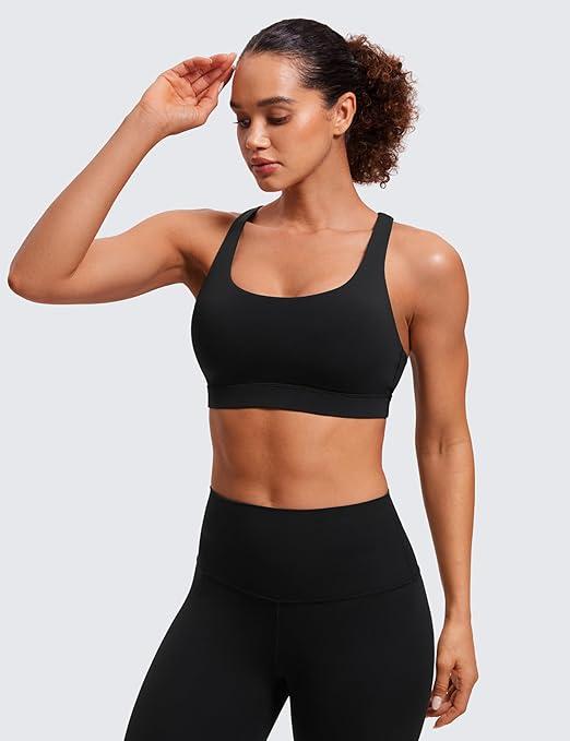 Women's Sports Bras Fitness Workout Padded Yoga Top  XXL Black