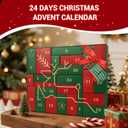 Advent Beauty Calendar for Adults 2025 Rinse & Robust Beard Care Kit Christmas Gifts for Men Skincare Beauty Advent Calendar for Men Christmas 24 Days Countdown Calendar Beard Care Grooming (Green & Red)