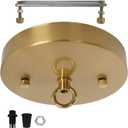 5.9 Inches Brass Ceiling Light Canopy Plate, Metal Canopy Kit for Modern Pendant Light Chandelier, Light Fixture Mounting Hardware (Brass)