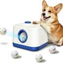 Automatic Dog Ball Launcher with 3 ETPU Balls, Upgrade Auto/Manual Ball Thrower for Dogs, Adjustable Distance 20-45ft, USB Rechargeable, Interactive Dog Toy for Indoor/Outdoor Play