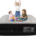 Air Mattress Queen with Built in Pump, Max 660 lbs Weight Capacity - 16" Foldable Portable Inflatable Mattress for Guests, Home, and Camping (Granny Gray)