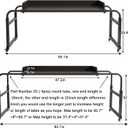 TigerDad Overbed Table with Wheels Overbed Desk Over Bed Desk King Queen Bed Table Overbed Laptop Table Over Bed Table with Wheels(Black)