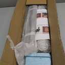 Fireplace Mesh Screen Curtain Kit with Adjustable Fireplace Curtain Rod, Adjustable Fireplace Screen Panels 19" H × 27.5" W Black Matte