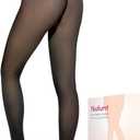 Fleece Lined Tights Sheer Women,Fake Translucent Warm Pantyhose Leggings Sheer Thermal Tights for Women in Winter. (Large Plus)