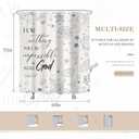 Glawry Bible Verse Shower Curtain Starfish Seashells Ocean Beach Coastal Christian Scripture Navy Blue Bathroom Inspirational Quotes 60Wx72L Inches Bath Accessories Art Home Decor Fabric 12 Pack Hook