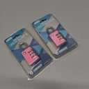 2 x XD25 3-Digit Combination Small Mini Padlock, Pink, 1-Pack