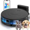 Robot Vacuum and Mop Combo with 9000Pa Suction, LiDAR Navigation & Ultra-Slim Design, 200-Min Runtime, Auto Recharge, Smart Mapping Robotic Vacuum Cleaner for Pet Hair, Hard Floors & Carpets
